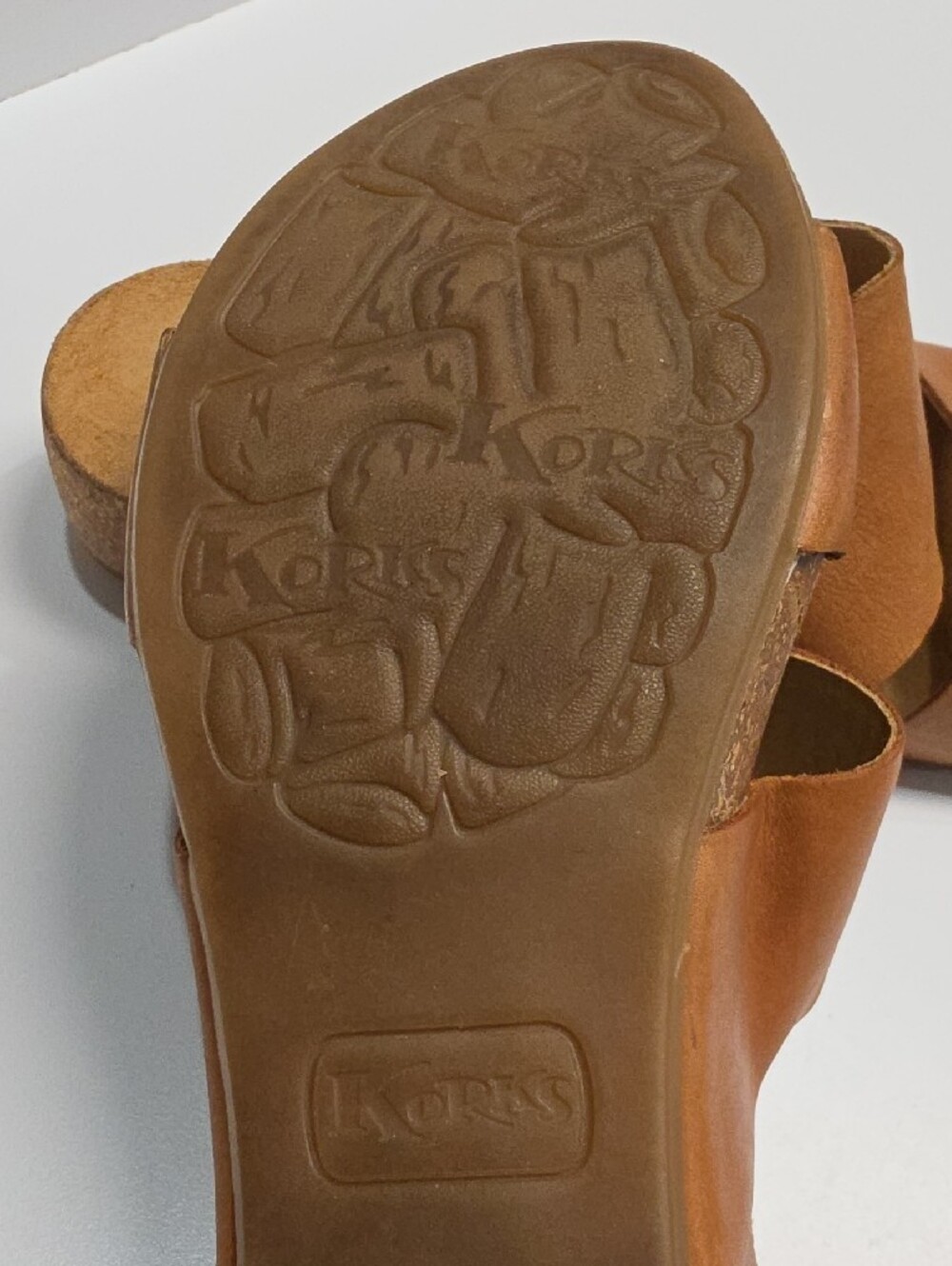 Korks by Kork-Ease Tan Leather Slingback Comfort Sandals - Size 7 - Picture 6 of 10